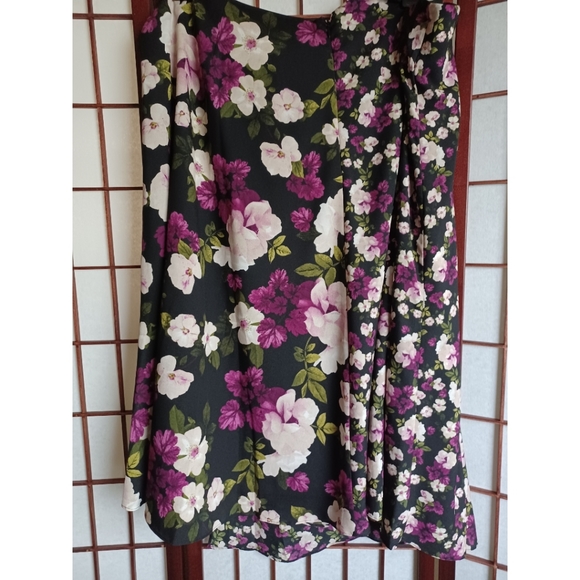 🥰HP🥰Calvin Klein Women's Black Plus Size Floral-Print Wrap Skirt - Picture 14 of 15